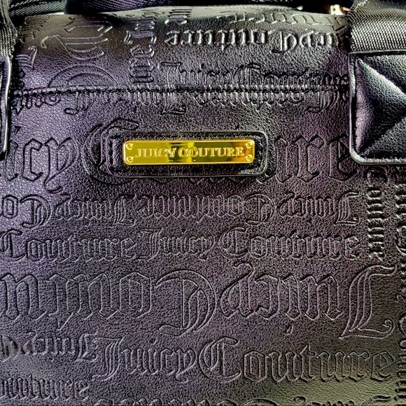 NEW Juicy couture Black Gothic Embossed weekender - Picture 2 of 7